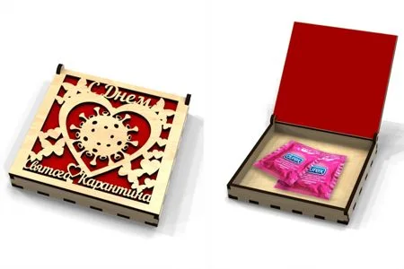 Caja calada con corazón