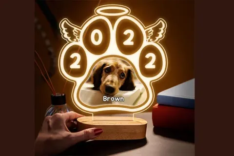 Lámpara LED Luz nocturna conmemorativa para mascotas · Fotografía 3