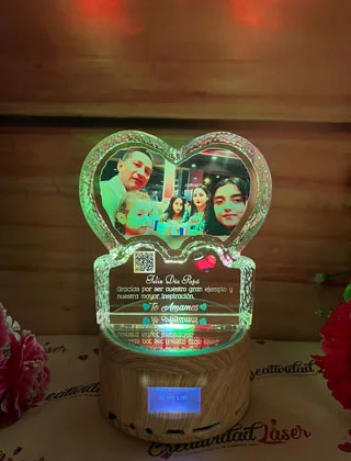 Lámpara LED Corazones de aniversario · Fotografía 2