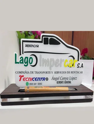 Recuerdo Logotipo comercial en silueta