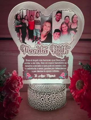 Lámpara LED Mamita feliz con fotos · Fotografía 2