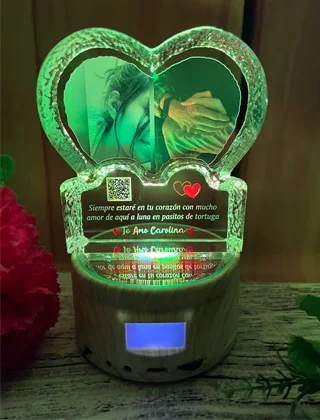 Lámpara LED Corazón con fotografía · Fotografía 2