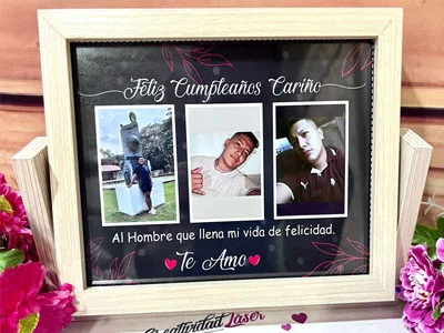 Portarretrato Tres retratos de cumpleaños