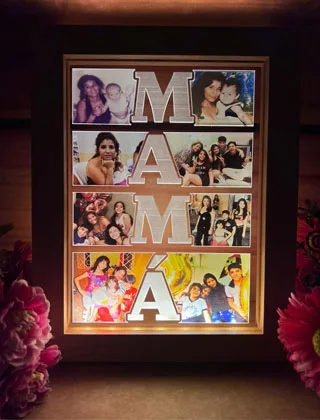 Cuadro LED MAMÁ con collage familiar · Fotografía 2