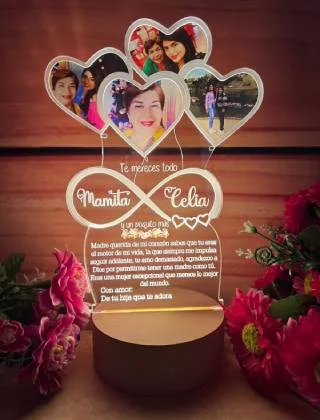 Lámpara LED Collage de corazones · Fotografía 2