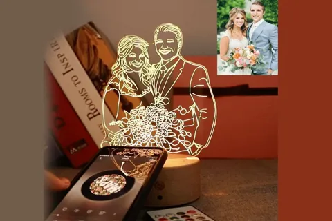 Lámpara 3D con foto y 16 colores · Fotografía 2