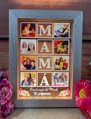 Cuadro LED MAMÁ vertical · Fotografía 2